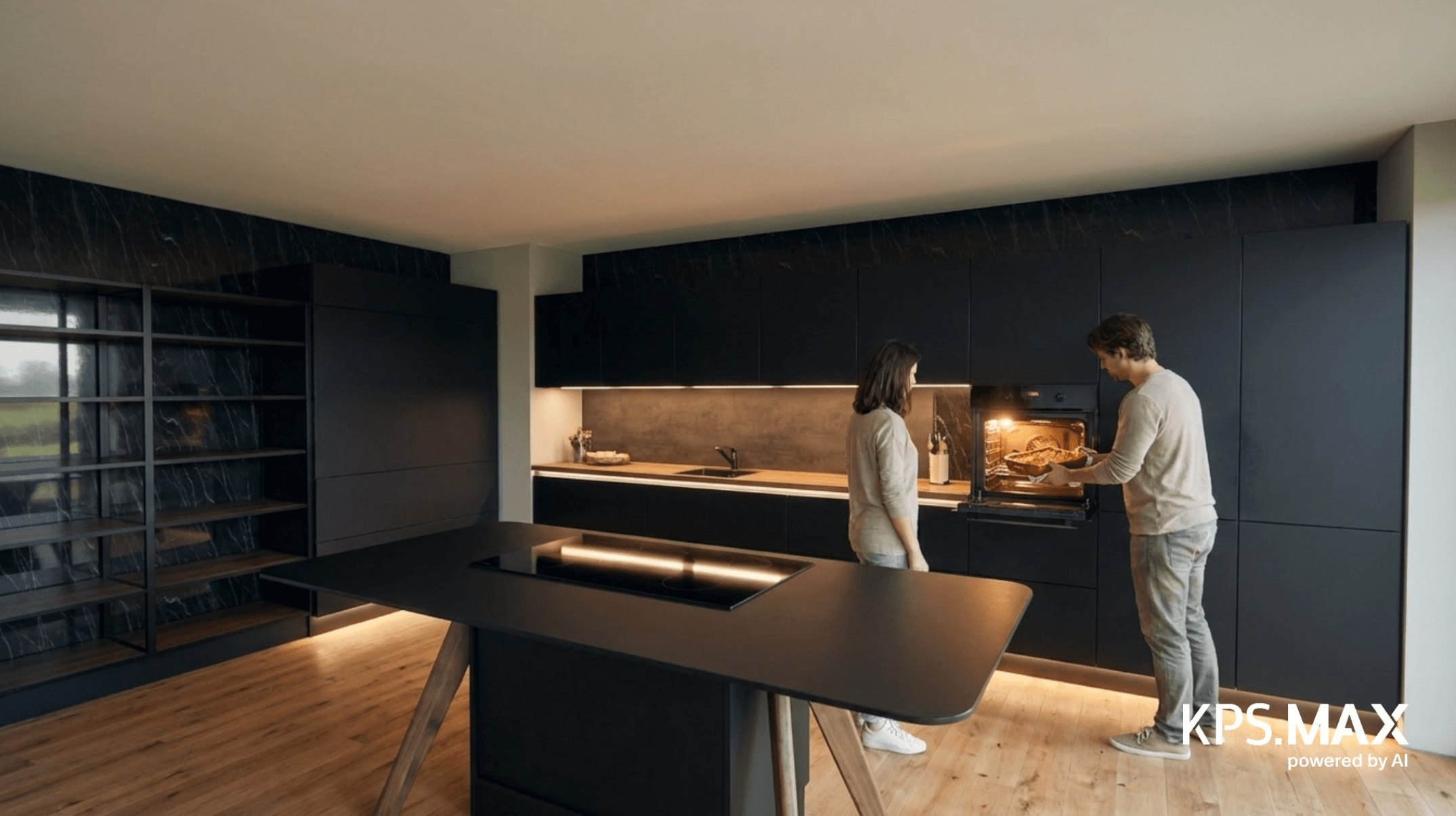 Dieselbe Planung als fotorealistisches Bild, Abendstimmung